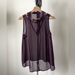 Sisley Purple Sheer Top